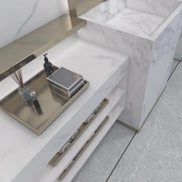 Новые столешницы для ванных комнат Arabescao Corchia